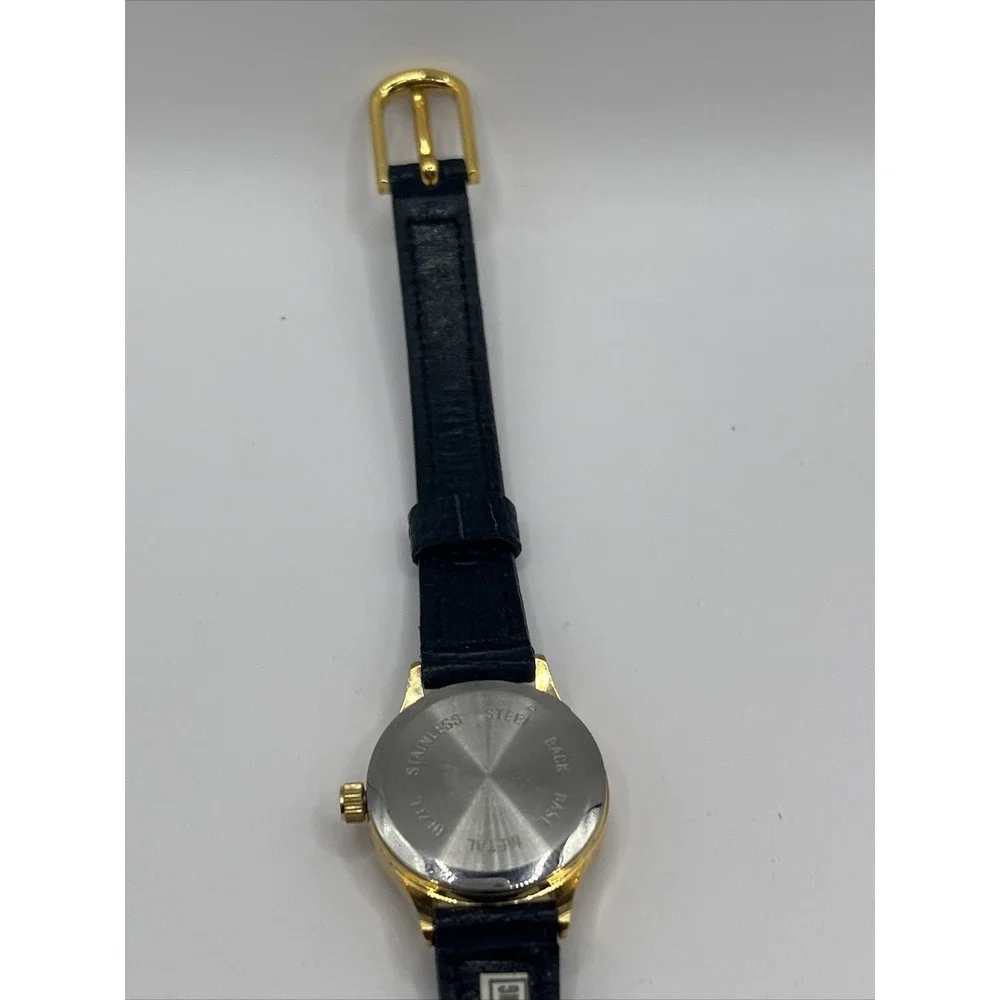 National Guard Women's Watch Southern Select 98 Black Leather‎ Band- New Battery